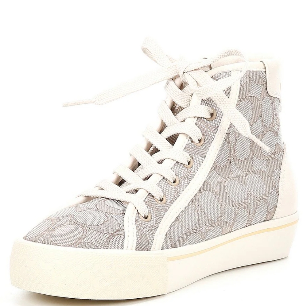 Coach Citysole Jacquard Logo High top Platform Sneakers - Picture 3 of 8